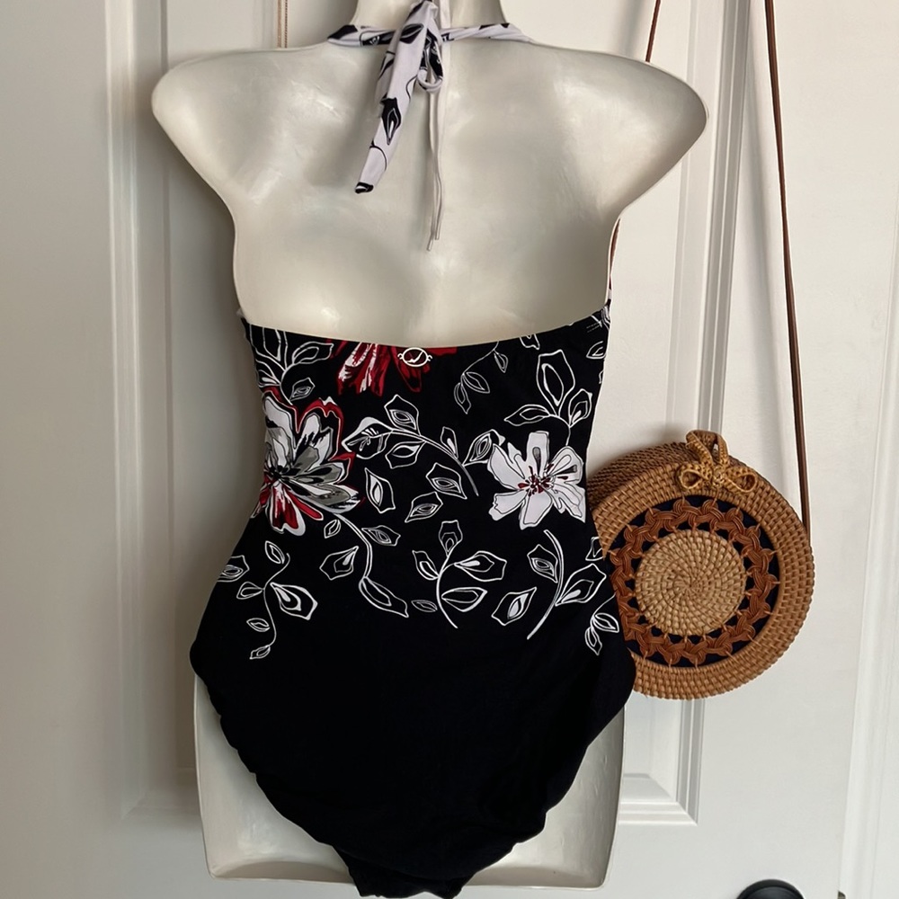 6 Jantzen Floral Print Halter swim suit - Picture 5 of 15
